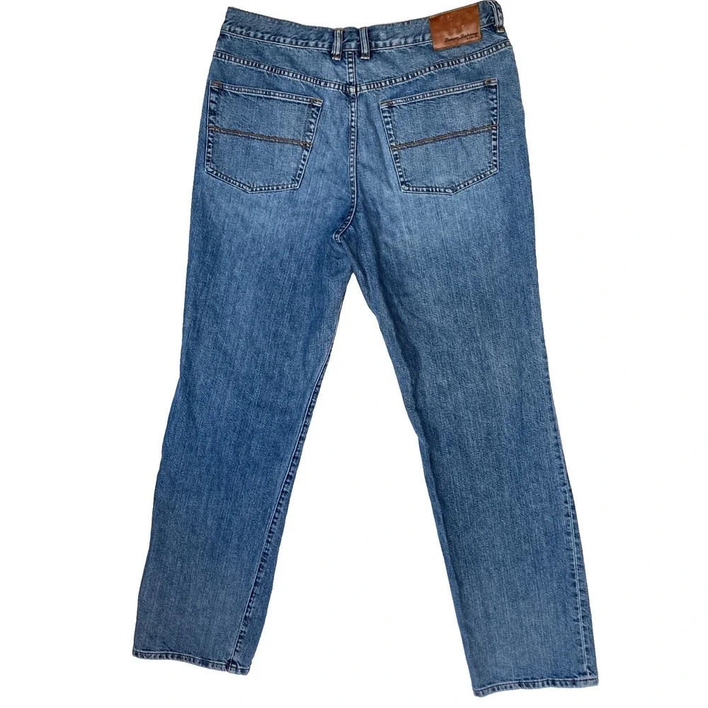 Tommy Bahama Mens Classic Fit Faded Pure Cotton Denim Straight Jeans 38x34 $135